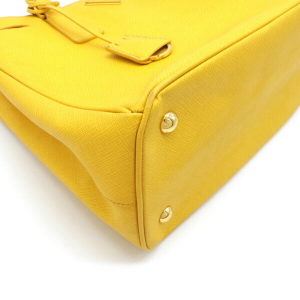 12111252 2 Prada Saffiano Leather 2WAY Shoulder Bag Yellow