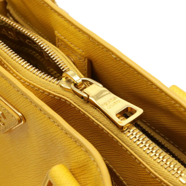 12111252 3 Prada Saffiano Leather 2WAY Shoulder Bag Yellow