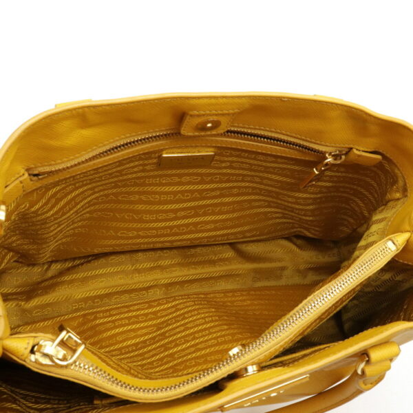 12111252 4 Prada Saffiano Leather 2WAY Shoulder Bag Yellow