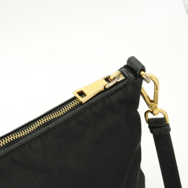 12111364 7 Prada Nylon Leather Crossbody Bag Nero Black