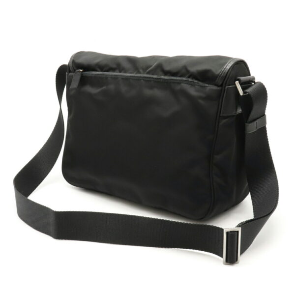 12111365 1 Prada Nylon Leather Messenger Bag Nero Black