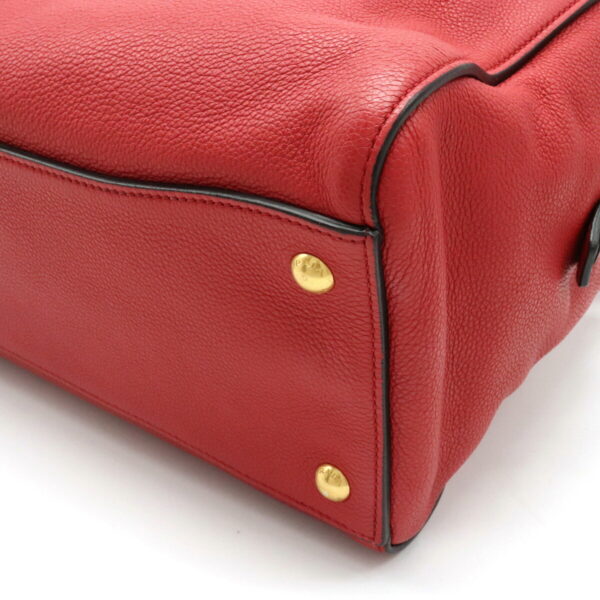 12111368 2 Prada 2WAY Leather Shoulder Bag Red