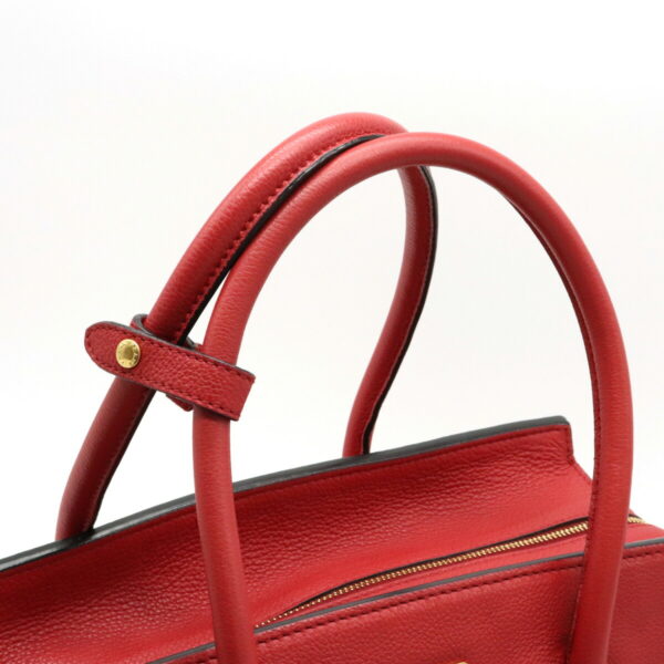 12111368 3 Prada 2WAY Leather Shoulder Bag Red