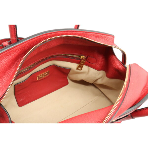 12111368 4 Prada 2WAY Leather Shoulder Bag Red