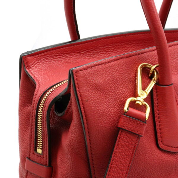 12111368 6 Prada 2WAY Leather Shoulder Bag Red