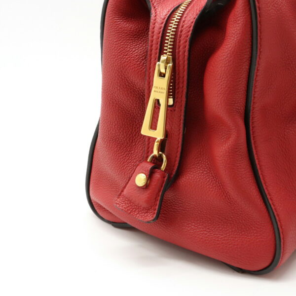 12111368 7 Prada 2WAY Leather Shoulder Bag Red