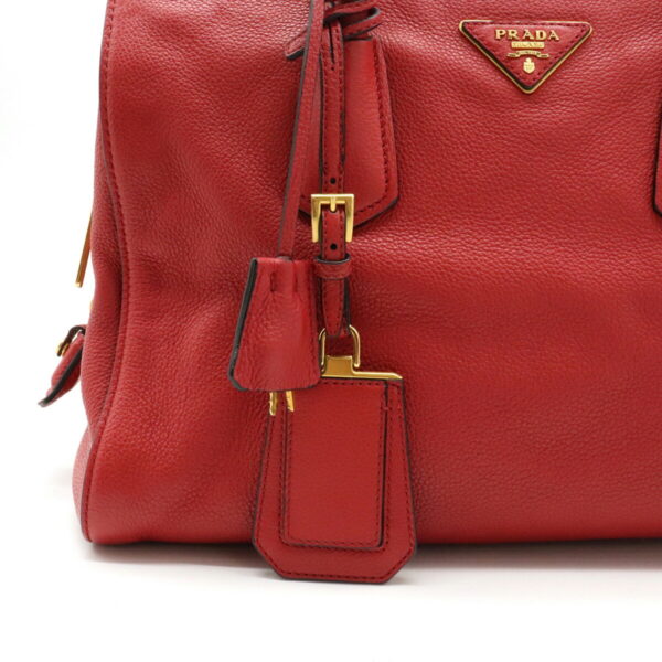 12111368 8 Prada 2WAY Leather Shoulder Bag Red