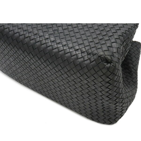 12120109 2 Bottega Veneta Intrecciato Chesta Large Tote Bag Black