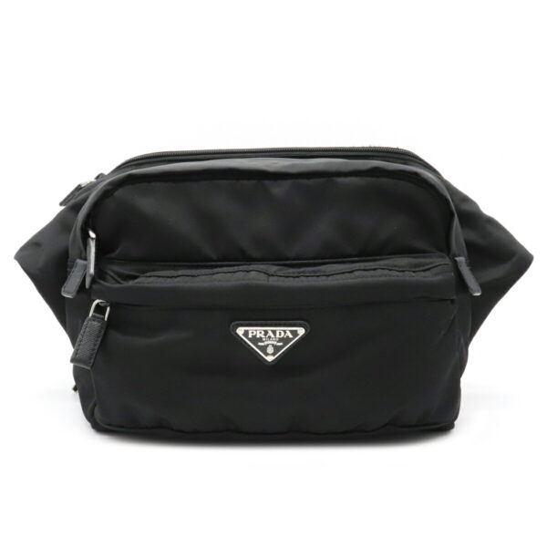 12120125 Prada Nylon Waist Bag Nero Black