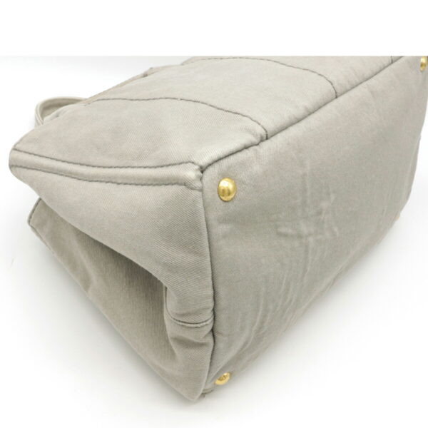 12120131 2 Prada Canapa Denim Tote Bag Nube Light Gray