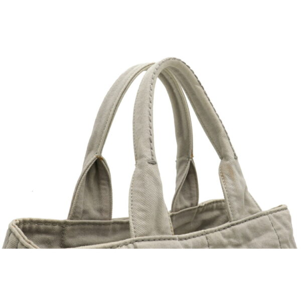 12120131 3 Prada Canapa Denim Tote Bag Nube Light Gray