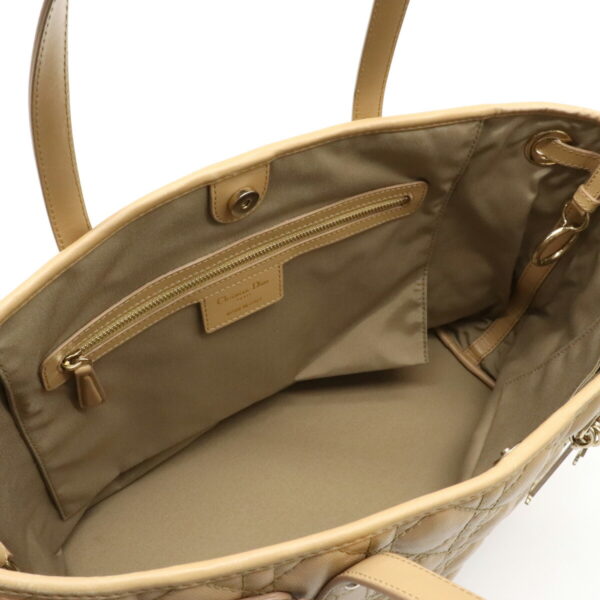 12120239 4 Christian Dior Lady Dior Panarea Tote Bag Leather Beige