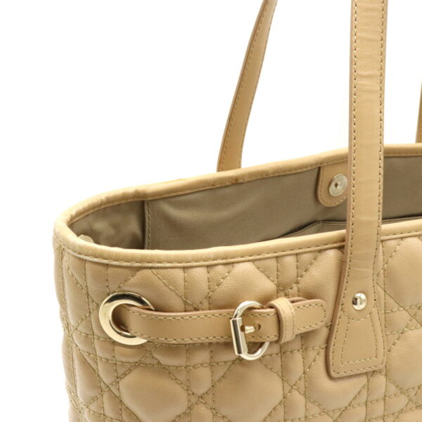 12120239 7 Christian Dior Lady Dior Panarea Tote Bag Leather Beige