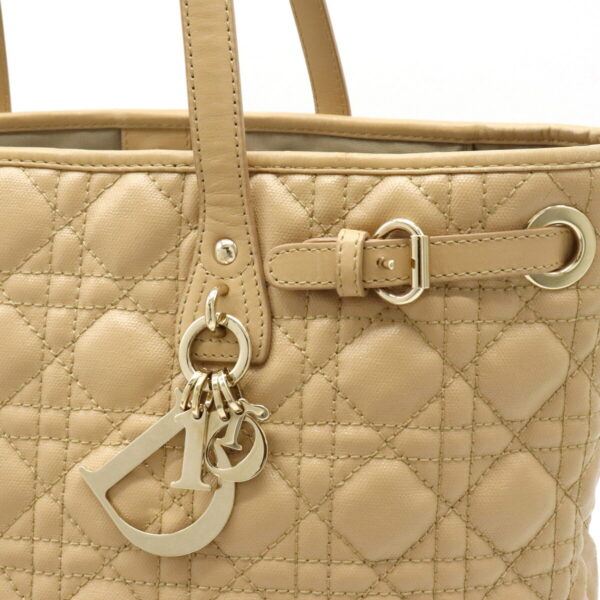 12120239 8 Christian Dior Lady Dior Panarea Tote Bag Leather Beige