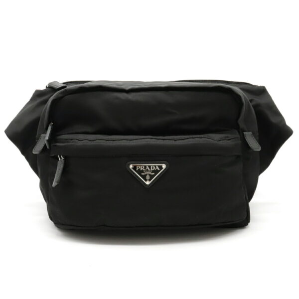 12120692 Prada Nylon Waist Bag Nero Black