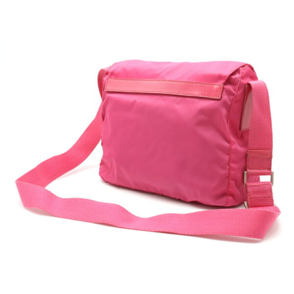 12120716 1 Prada Vela Nylon Leather Crossbody Bag Peonia Pink