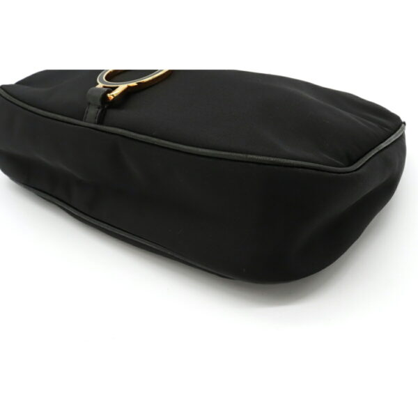 12120855 2 Prada Nylon Leather Accessory Pouch Nero Black