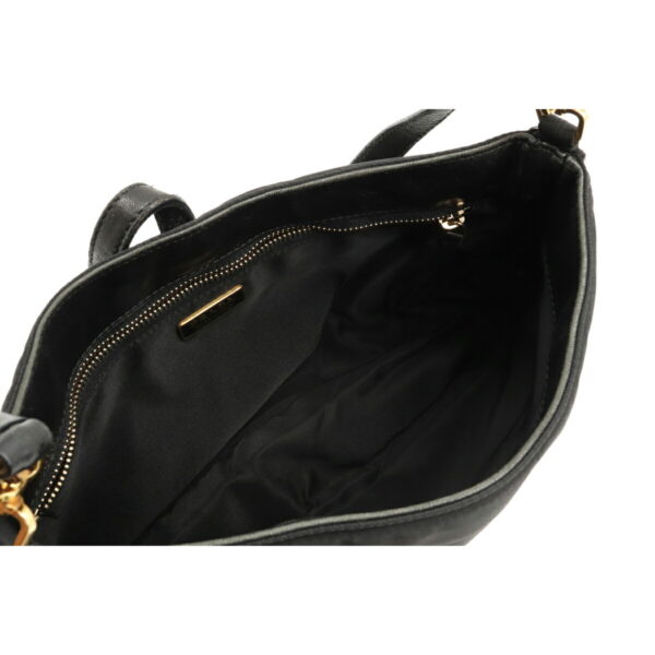 12120855 4 Prada Nylon Leather Accessory Pouch Nero Black