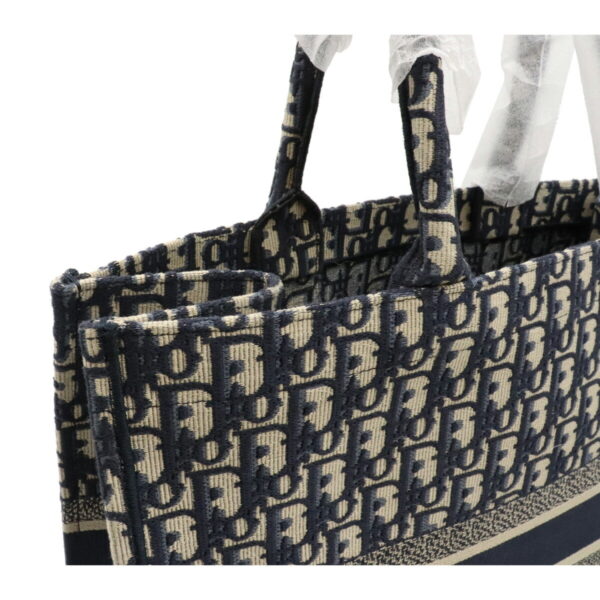 12120874 5 Christian Dior Oblique Embroidery Book Tote Canvas