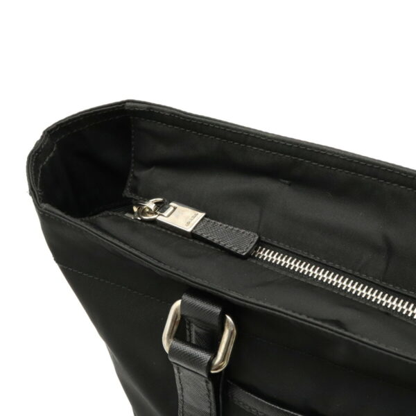 12120891 5 Prada Nylon Leather Tote Bag Nero Black