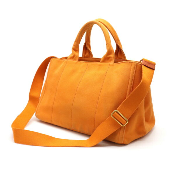 12120892 1 Prada Canapa Bijou 2WAY Shoulder Bag Papaya Orange