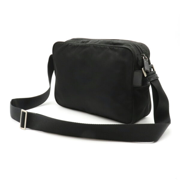 12120907 1 Prada Nylon Leather Crossbody Bag Nero Black