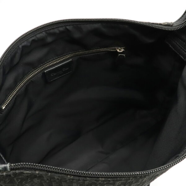 12120994 4 Christian Dior Trotter Logo Shoulder Bag Leather Black