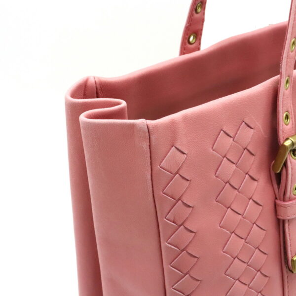 12121018 7 Bottega Veneta Intrecciato Tote Bag Shoulder Pink