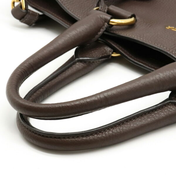 12121033 3 Prada 2WAY Leather Shoulder Bag Brown