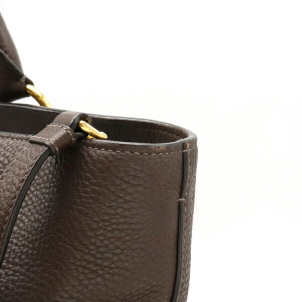 12121033 7 Prada 2WAY Leather Shoulder Bag Brown