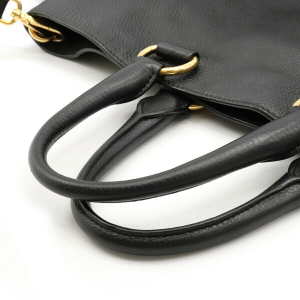 12121078 3 Prada 2WAY Leather Shoulder Tote Bag Nero Black