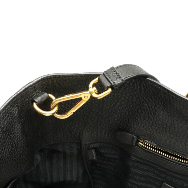 12121078 5 Prada 2WAY Leather Shoulder Tote Bag Nero Black