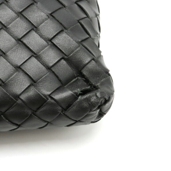 12121105 7 Bottega Veneta Intrecciato Shoulder Bag Leather Black