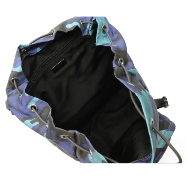 12130133 4 Prada Nylon Camouflage Backpack Blue Multicolor