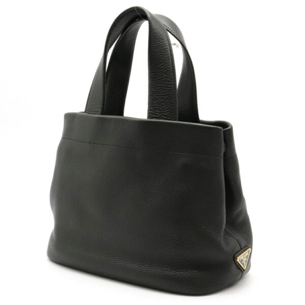 12130181 1 Prada Punched Leather Tote Bag Nero Black