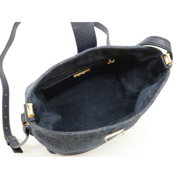 12130232 3 Miu Miu Shoulder Bag Leather Denim Blue