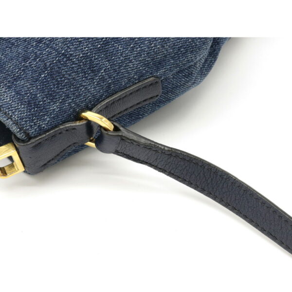 12130232 6 Miu Miu Shoulder Bag Leather Denim Blue