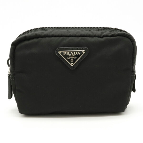 12130286 Prada Nylon Cosmetic Pouch Nero Black