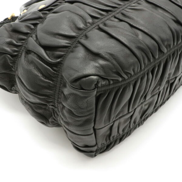 12130295 2 Prada Nappa Gaufre Leather 2WAY Shoulder Bag Nero Black