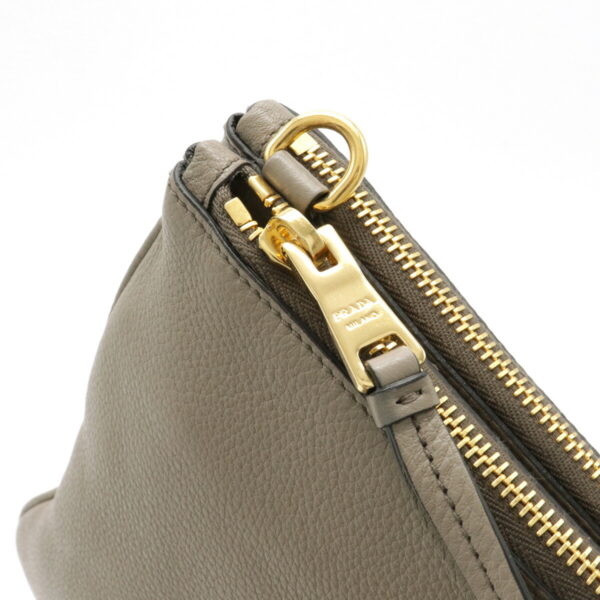 12130310 3 Prada Diano Leather Striped Shoulder Bag Argilla Greige