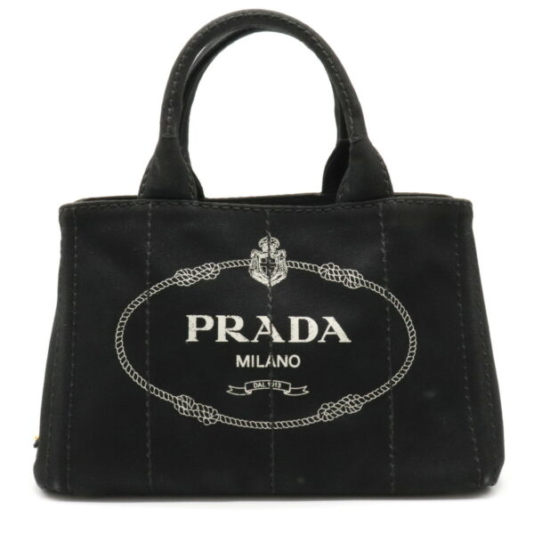 12130607 Prada Canapa Canvas Tote Bag Nero Black