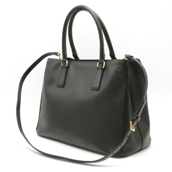 12130671 1 Prada Saffiano Leather 2WAY Shoulder Bag Nero Black