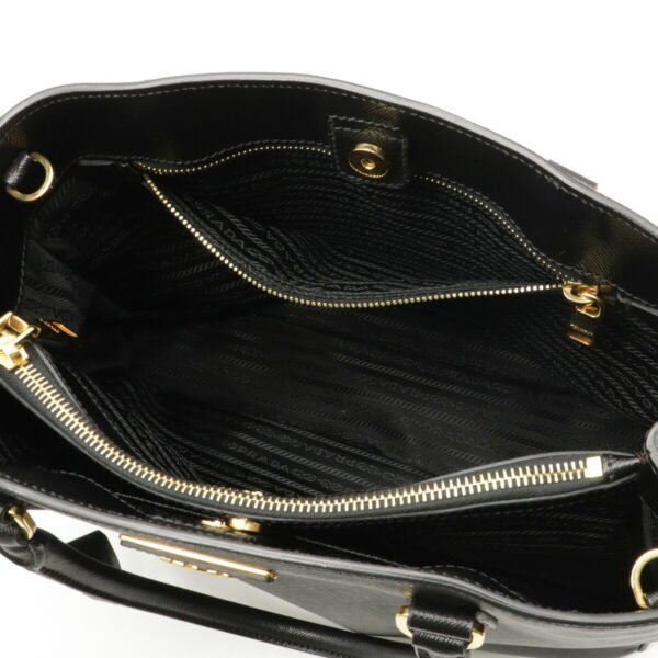 12130671 3 Prada Saffiano Leather 2WAY Shoulder Bag Nero Black