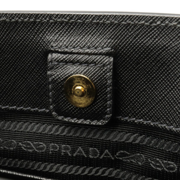 12130671 4 Prada Saffiano Leather 2WAY Shoulder Bag Nero Black