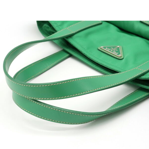 12130867 3 Prada Nylon Leather 2WAY Shoulder Bag Acquamarina Green