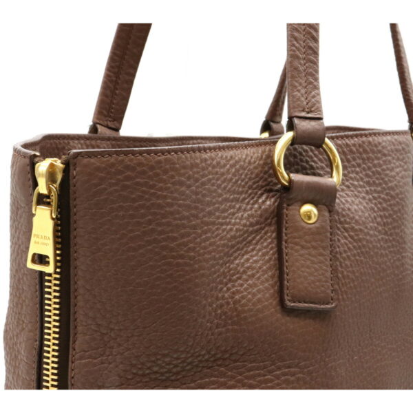 12130873 6 Prada Large Leather Bag Brown