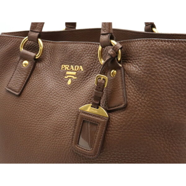 12130873 7 Prada Large Leather Bag Brown