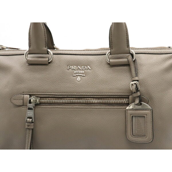 12130891 8 Prada 2WAY Leather Shoulder Bag Argilla Gray