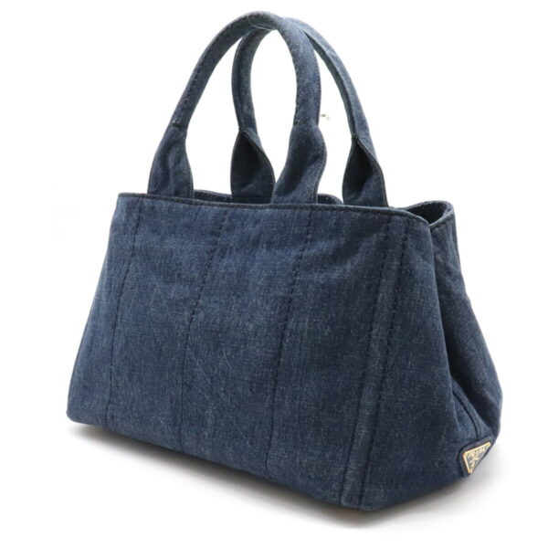 12130951 1 Prada Canapa Denim Tote Bag Avio Blue