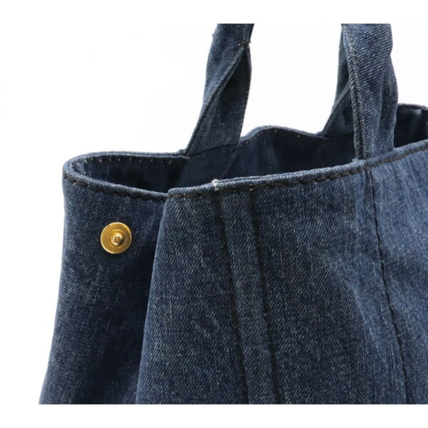 12130951 5 Prada Canapa Denim Tote Bag Avio Blue